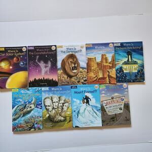 Lot of 9 WHOHQ Scholastic Where Is Empire BOOKS Biography History Homeschool